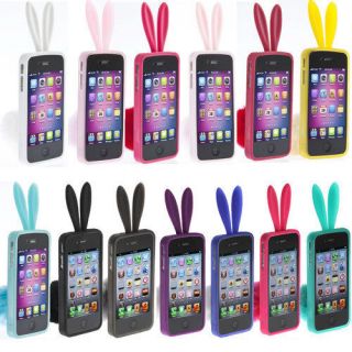 Cute Bunny Rabbit Ears Tail Silicone Case Skin Cover Protector for 