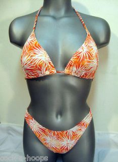   SOLAR Tan Thru No See Through Halter Top Bikini Swimsuit 2 Pc. NWT