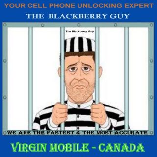 Virgin Canada   Curve 9300 9320 9360 9380 Blackberry Unlock Code Inst 
