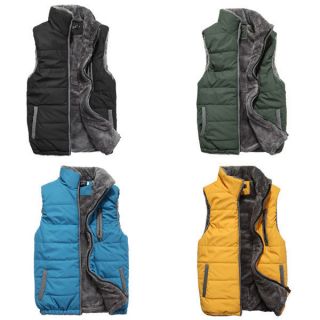   Winter Zip Parkas Sleeveless Coat Jacket Waistcoat Vest 4 color B386