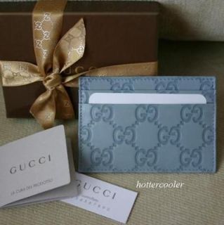 New Authentic GUCCI Guccissima Leather Card Holder Case Wallet