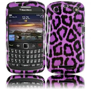 Purple Leopard Design Cover Case For Blackberry Curve Apollo 9360 9370 