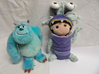 Disney 10 SOFT PLUSH BOO DOLL In MONSTER COSTUME and SULLEY 