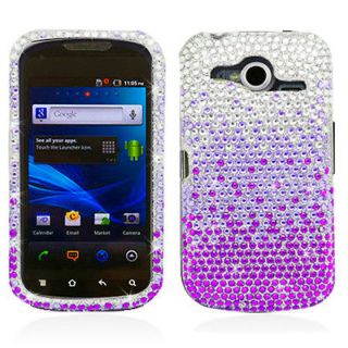 Purple Waterfall Bling Snap On Cover Case for Pantech Burst P9070 AT&T 