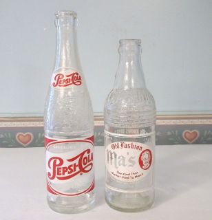 Single Dot Pepsi Cola Soda Bottle Mas Old Fashioned Rootbeer Bottle