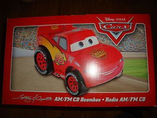  listed Disney Pixar Cars Lightning McQueen Radio AM FM CD Boombox
