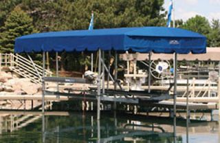 Shore Station Boat Lift Canopy 22 x 108 Featuring Rush Co WeatherMax 