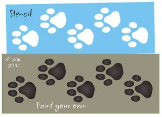  STENCIL 4 Animal Track Dog Cat Pet Border Wall Art Craft Sign U Paint