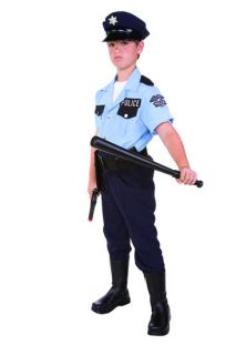 POLICE POLICEMAN COP CHILD BOY COSTUMES PATROL SECURITY GUARD KIDS 