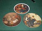   antique lot of Norman Rockwell plates In boxes, with paperwork WOW