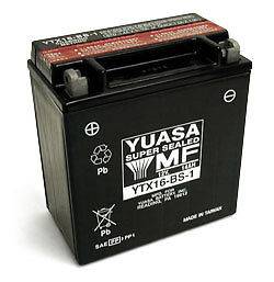 BATTERY,MOTOCY​CLE,YUASA,YTX1​6 BS 1,12V,14A​H,MF,VRLA