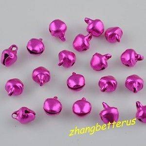   Rose Red Iron Jingle Bells Beads Xmas Charms Jewelry Findings 6×8mm