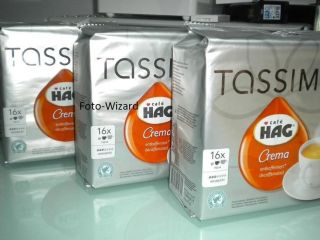 48 TASSIMO CAFE HAG CREMA DECAFFEINATED T DISCS 3 X 16 PACKS COFFEE 