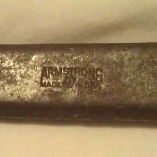 ANTIQUE IRON WORKER ARMSTRONG FIRE HOSE WRENCH MADE IN THE U.S.A
