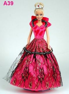 handmade Princess Wedding Clothes party Dresses Gown Outfit for Barbie 