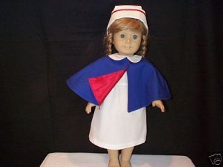   NURSES DRESS/HAT/CAPE SET made for American Girl 18Dolls