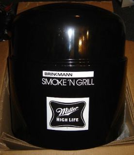 Brinkmann SmokeN Grill Charcoal Smoker Black   Miller Beer