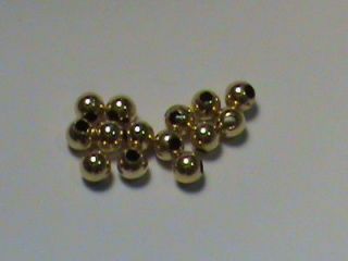 14kt Gold Beads 7 MM Smooth Round SOLID 14kt Gold