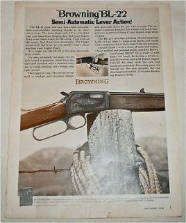 1974 Browning BL 22 Semi Automatic Lever Action Rifle ad