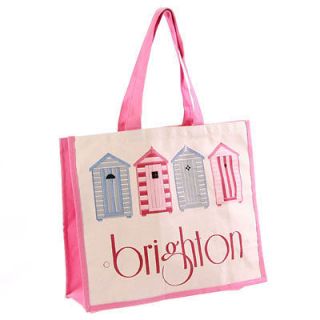 Beach Hut Cotton Bag Brighton