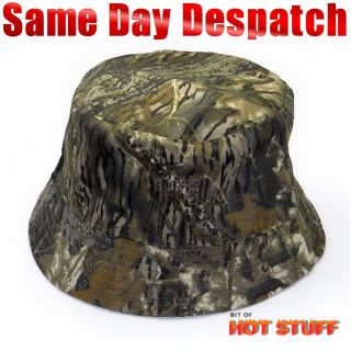 Mens Bucket Hat Woodland Camo Design Sun Hat Camouflage Fishing Hats