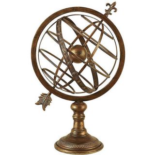 Engraved Metal Armillary Nautical Sphere Globe