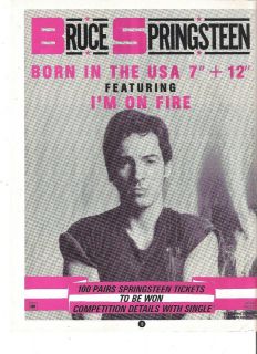 Bruce SPRINGSTEEN mini Poster / magazine ADVERT  Born in the USA