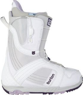 2012 Burton Mint White Gray Purple 7.5 Womens Snowboard Boot