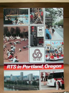 GM RTS 4 PAGE BUS SALES BROCHURE FEATURING PORTLAND, OR TRI MET