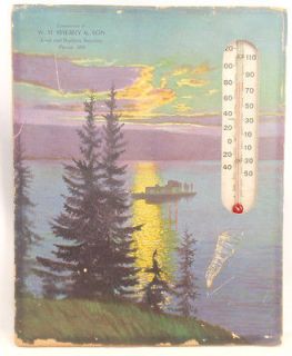 Vintage COAL & BUILDING SUPPLIES Advertise Picture Thermometer   FREE 