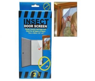2PC INSECT DOOR SCREEN KEEP INSECTS BUGS OUT USE ON ALL DOORS HOME 
