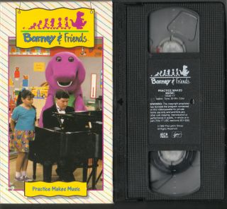   Video #17 Barney & Friends PRACTICE MAKES MUSIC 1992 VHS RARE & OOP