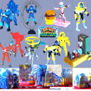 Burger King Butt Ugly Martians 2002 complete 8 toy set HTF new Promo 