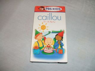 CAILLOU ITS A PARTY VHS TAPE PBS KIDS