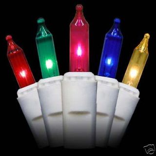 10 STRINGS   Christmas mini lights   20 multicolor bulbs   white wire