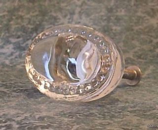 Set Of 2 Glass Cabinet Knobs Drawer Pulls Vintage Style Victorian 