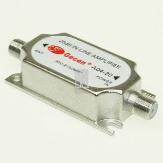 IN LINE CATV Cable TV Signal Amplifier 20dB 950 2150MHz 500mA For 