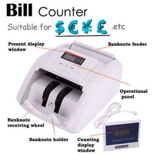 New Money Bill Cash Counter Bank Machine Count Currency White Royal 