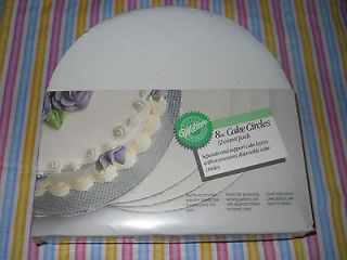 Wilton 8 circles cakes NEW IN PACKAGE disposable cardboard 12 pack