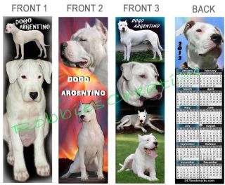 3Lot DOGO ARGENTINO 2013 CALENDAR White Argentine Pit Bull Dog 