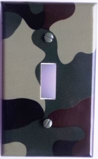 Camo Hunter Military Camouflage Switch Outlet Plate Cover Boys Wall 