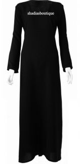 Elegant Plain Black Abaya Burka Jilbab Hijab