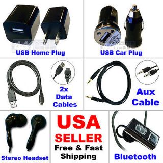   USB Cable/Car Home Charger/Bluetooth/Aux/Stereo T Mobile Huawei Prism