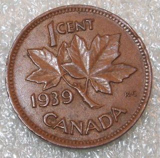 1939 Canada Canadian PENNY 1 one CENT small cent COIN