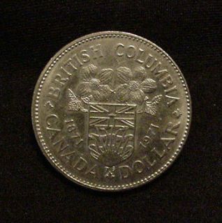 CANADA Canadian British Columbia 1971 NICKEL silver DOLLAR birthday 
