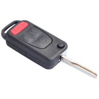 Uncut Flip Remote Key Shell For Mercedes Benz ML320 ML55 AMG C230 (4BT 
