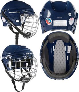 New Bauer 2100 Hockey Helmet w/ Face Cage   Navy