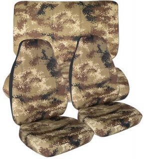 Jeep wrangler YJ digital camo tan front+rear car seat covers,MORE 