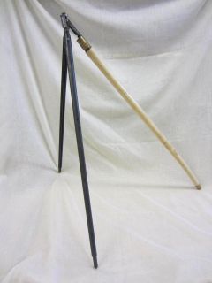 VEGETABLE IVORY WALKING STICK / CANE WITH CAMERA TRIPOD BY JAKI