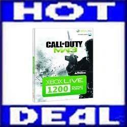 Microsoft 1200 Points Card Xbox 360 Live (Call of Duty MW3)